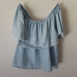 NWOT Iris Off the Shoulder Jean Top